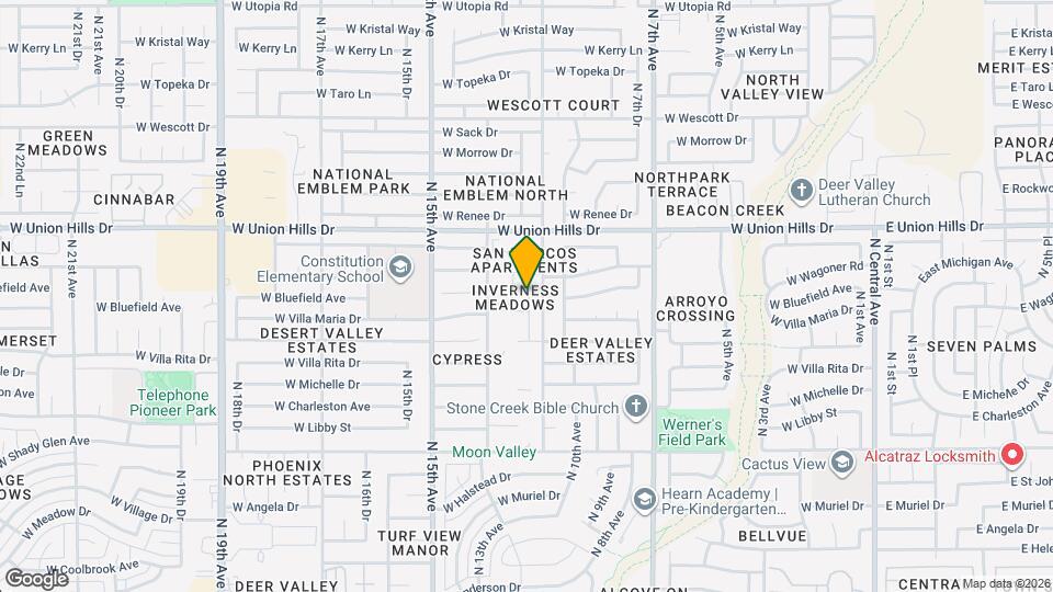 1109 W Bluefield Ave Map and Location Details