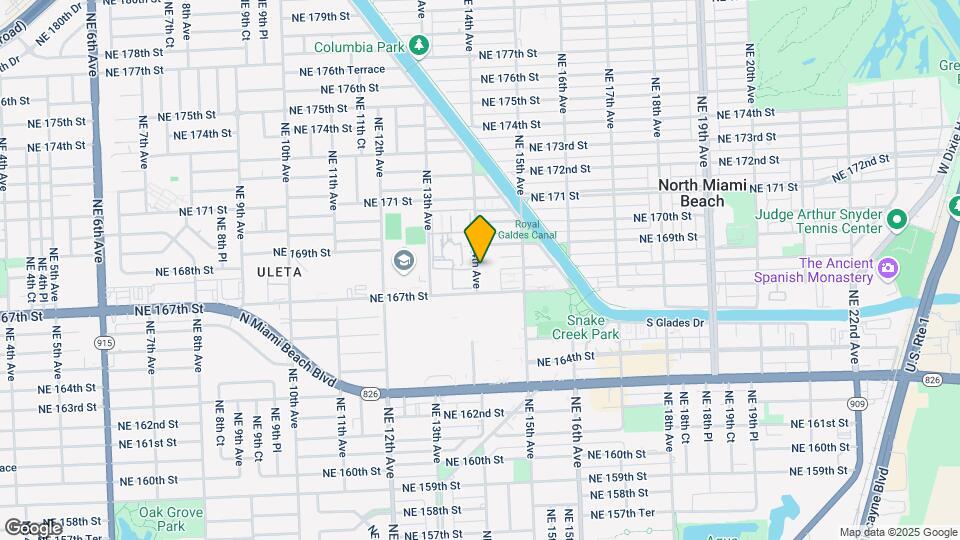 16801 NE 14th Ave Map and Location Details