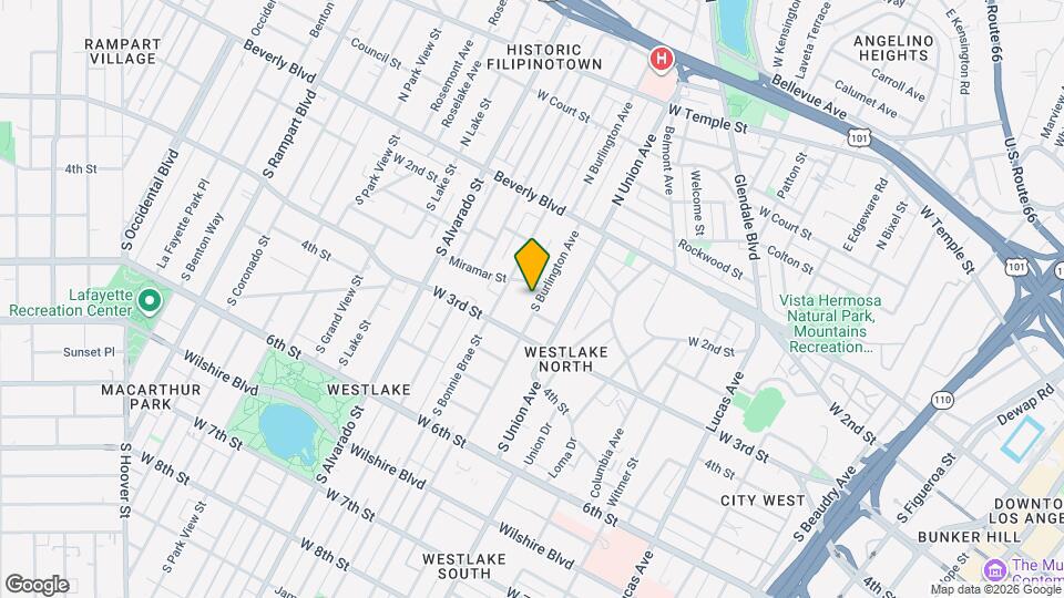 225 N Burlington Ave Mapa y Detalles de la Ubicación