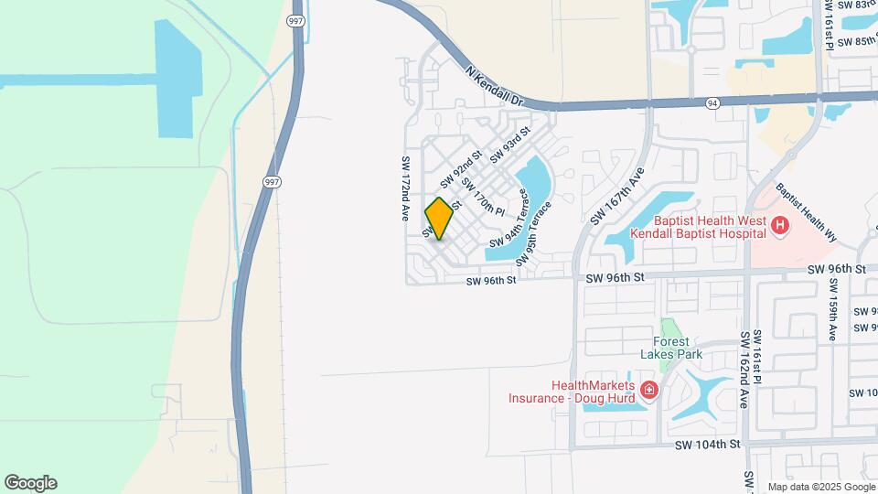 9301 SW 171st Ct Map and Location Details