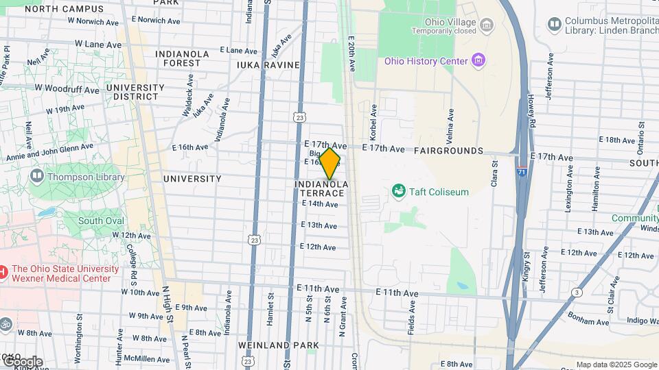 409 E 15th Ave Mapa y Detalles de la Ubicación