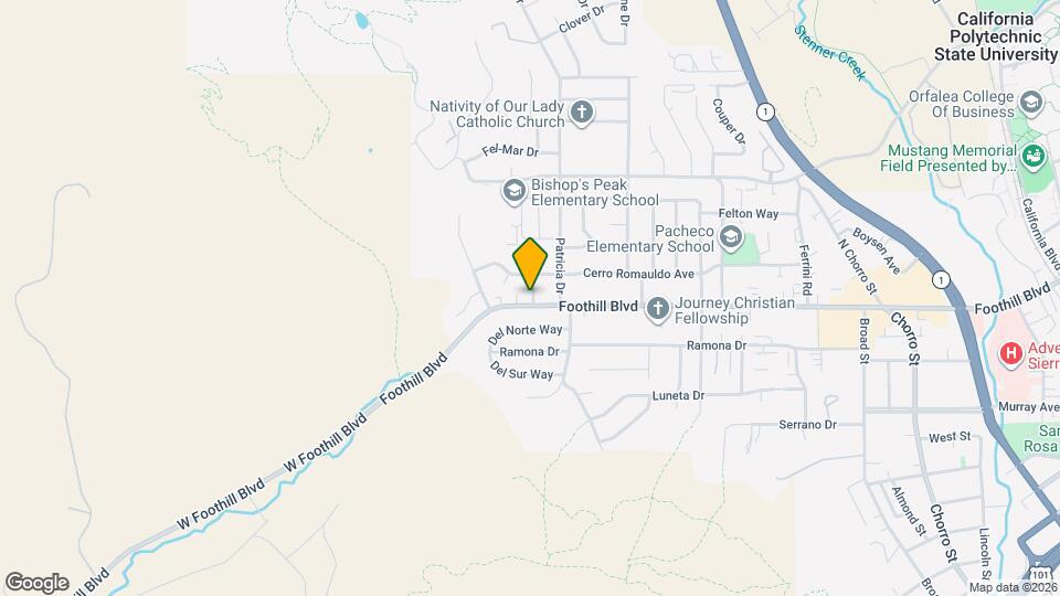 156 Foothill Blvd Map and Location Details