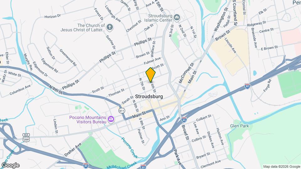 115 N 6th St, Unit B Map and Location Details