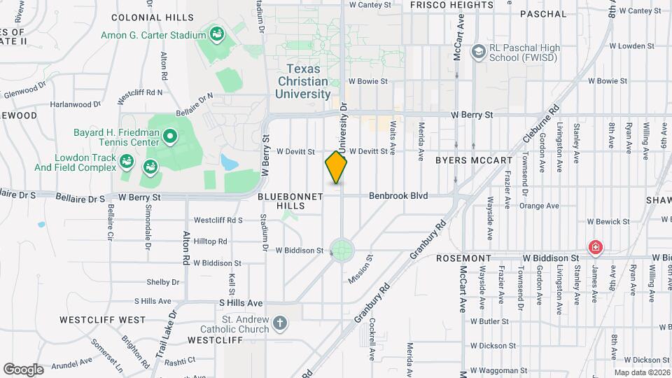 3252 S University Dr Map and Location Details