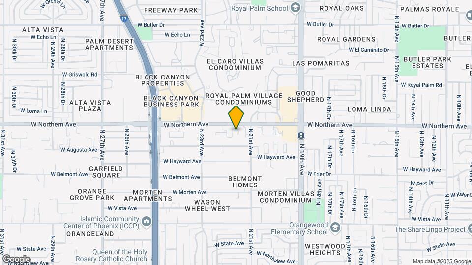 7814 N 21st Ln Map and Location Details