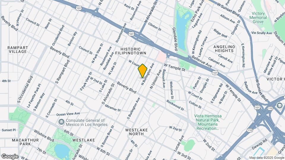 221-223 N Burlington Ave Mapa y Detalles de la Ubicación