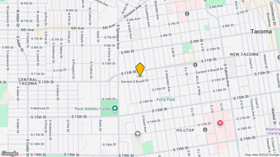 1117 S Grant Ave Map and Location Details