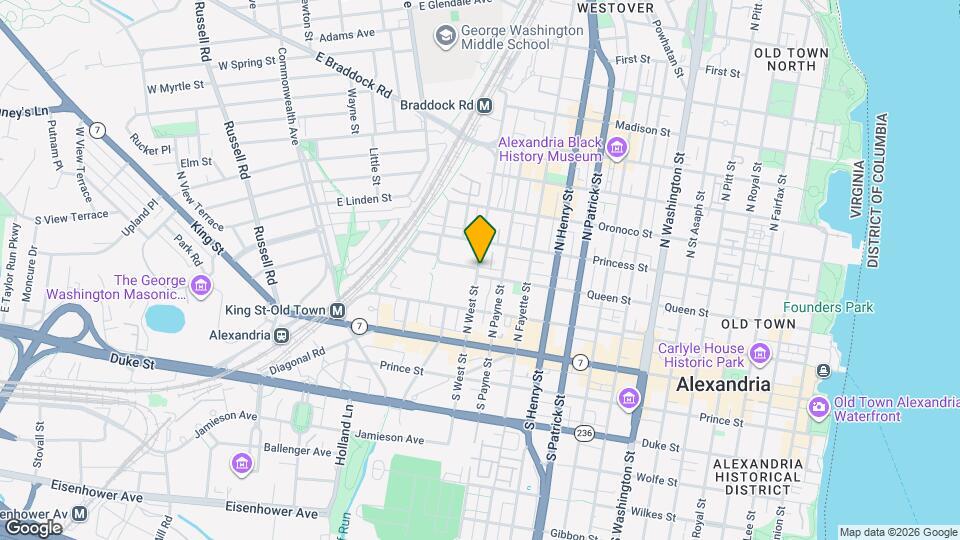 301 N West St Map and Location Details