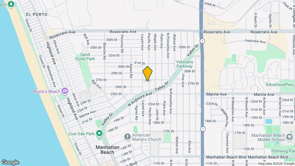 2615 Pacific Ave Map and Location Details