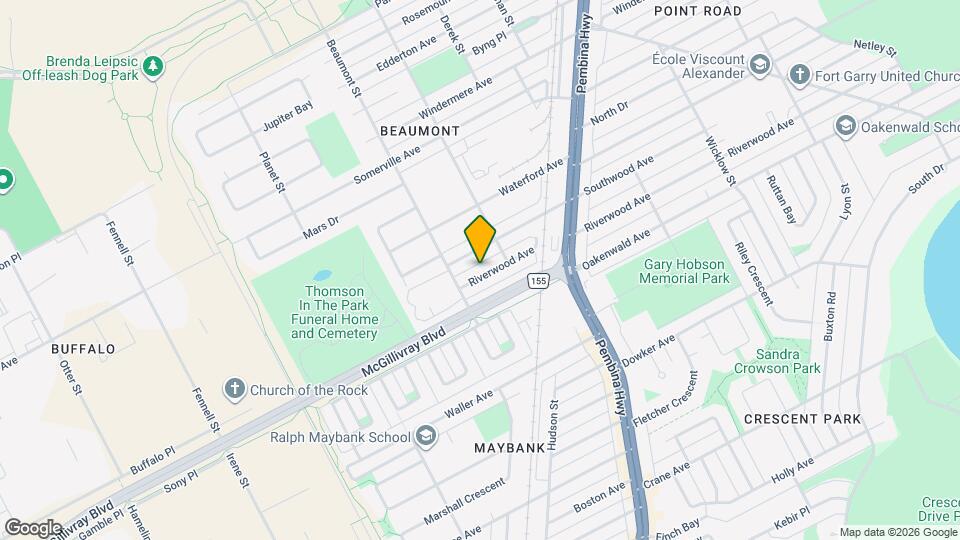 1115 Riverwood Ave Map and Location Details