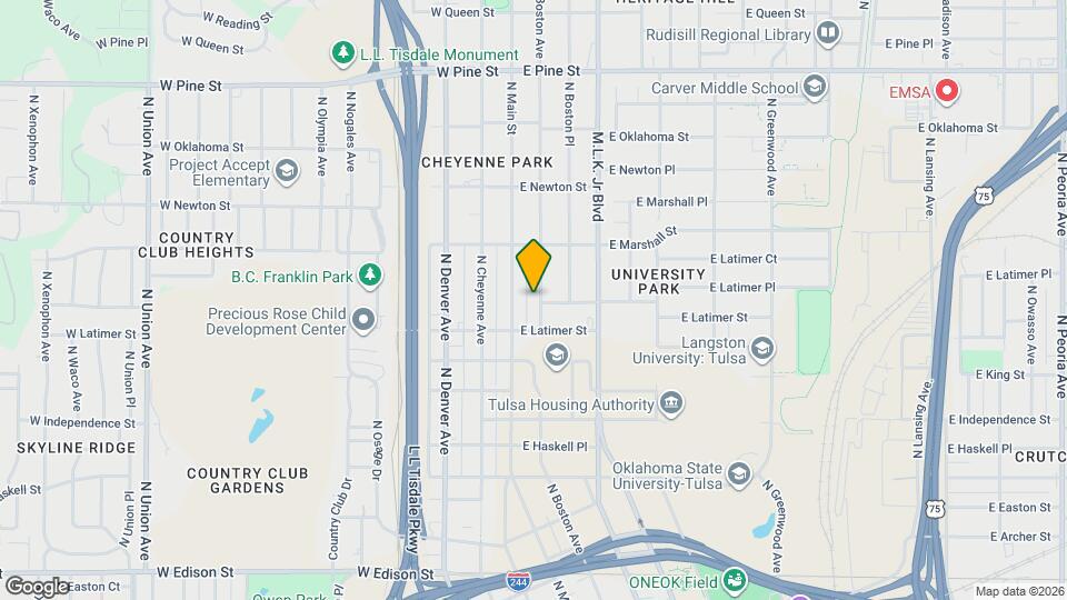 1128 N Boston Ave Map and Location Details