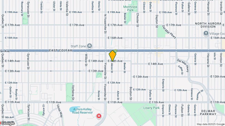 1382 Akron St Map and Location Details