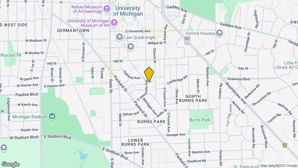 1001 E University Ave Map and Location Details