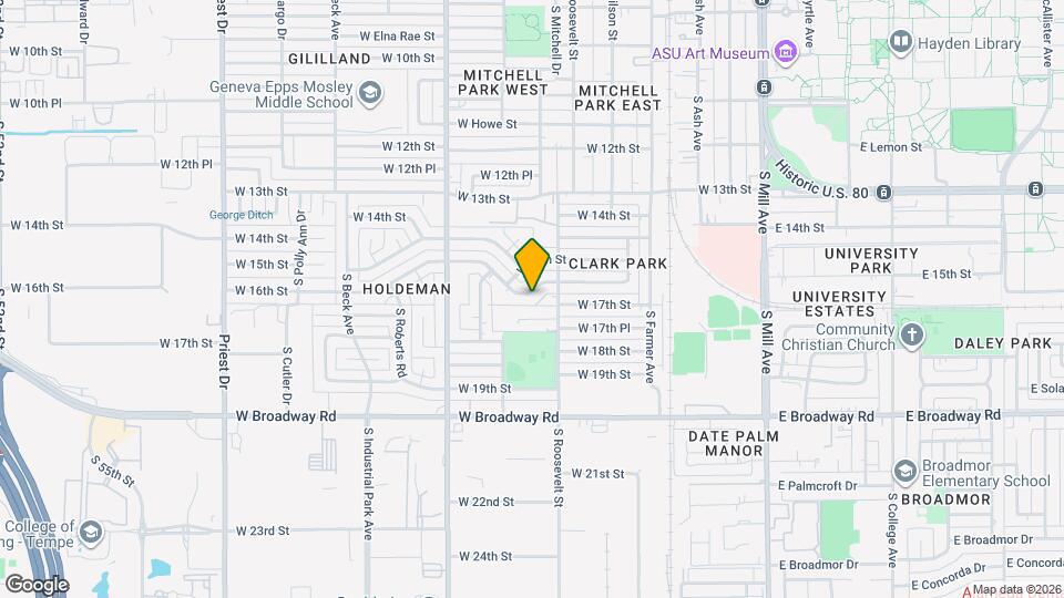 627 W 16th St Map and Location Details