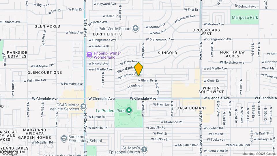 3916 W Glenn Dr Mapa y Detalles de la Ubicación