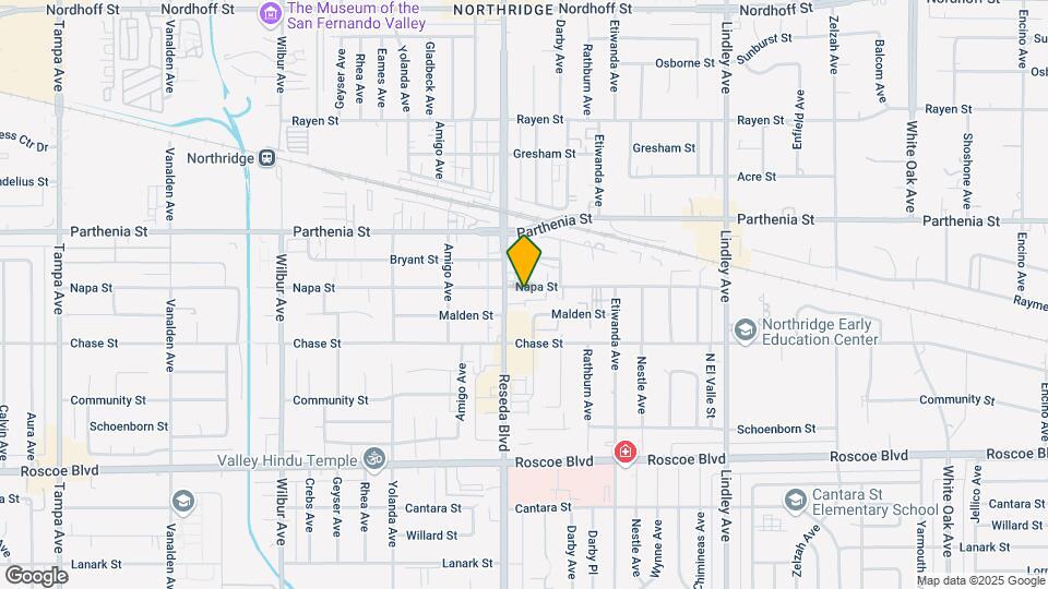 18444 Napa St Map and Location Details