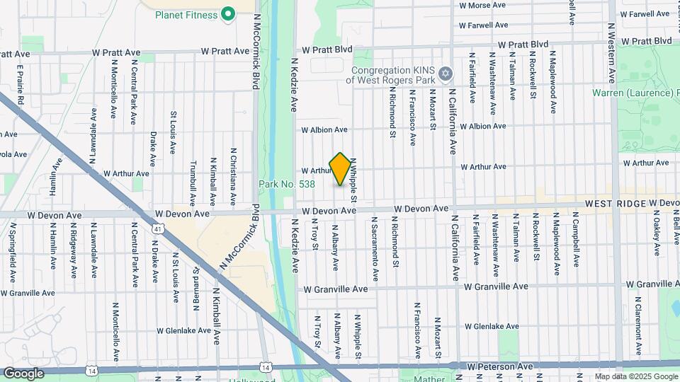 6433 N Albany Ave Mapa y Detalles de la Ubicación