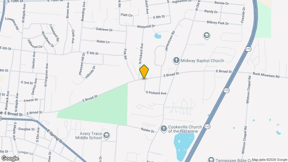 1135 E Broad St Map and Location Details