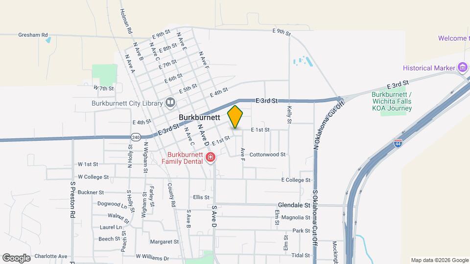 600 E 1st St Map and Location Details