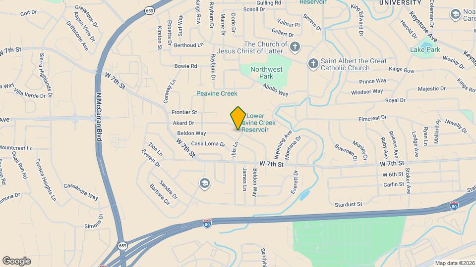 1001 Akard Dr Map and Location Details