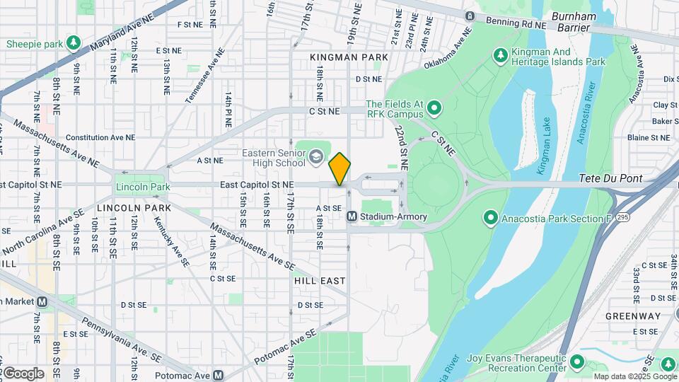 1823-1825 E Capitol St SE Mapa y Detalles de la Ubicación