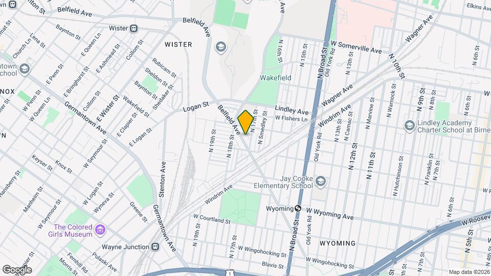 1721 Belfield Ave Mapa y Detalles de la Ubicación
