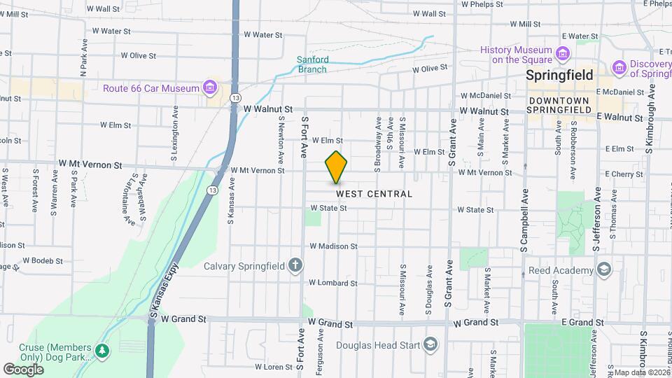 627 S New Ave Map and Location Details