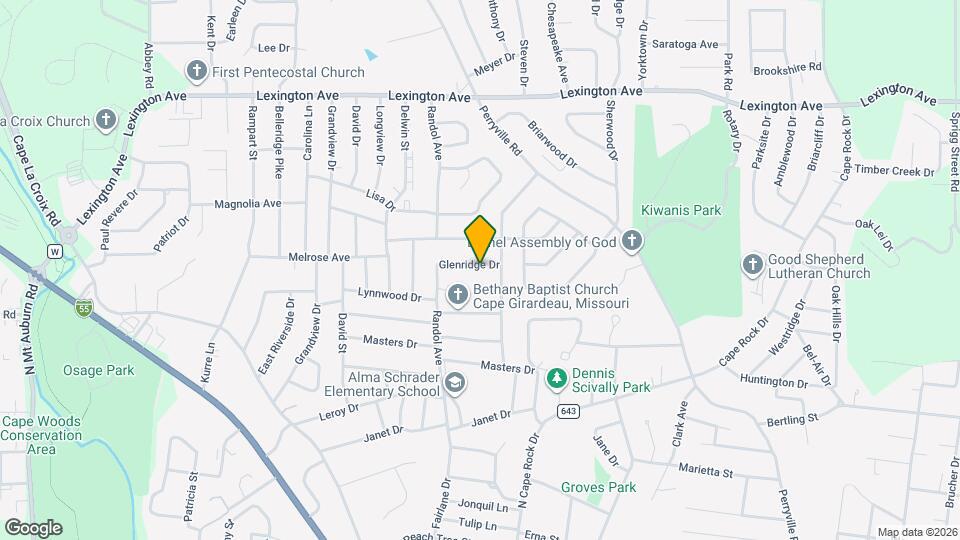 2415 Glenridge Dr Map and Location Details