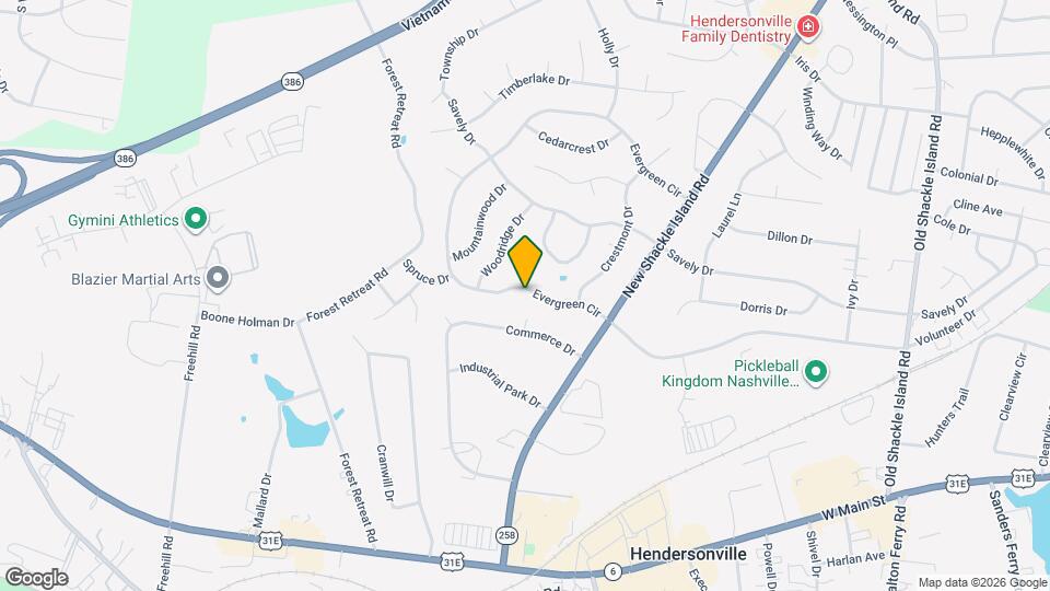 127 Evergreen Cir Mapa y Detalles de la Ubicación