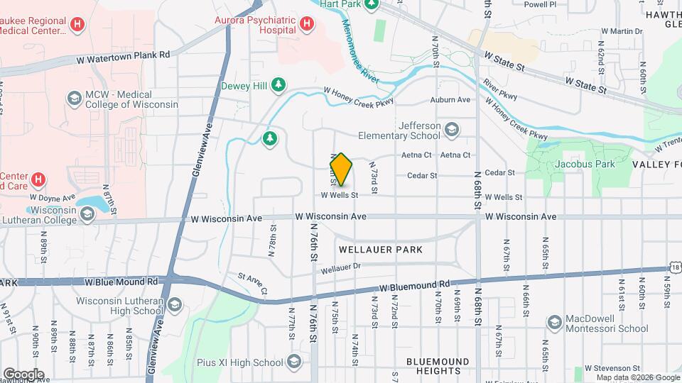 7430 W Wells St Map and Location Details