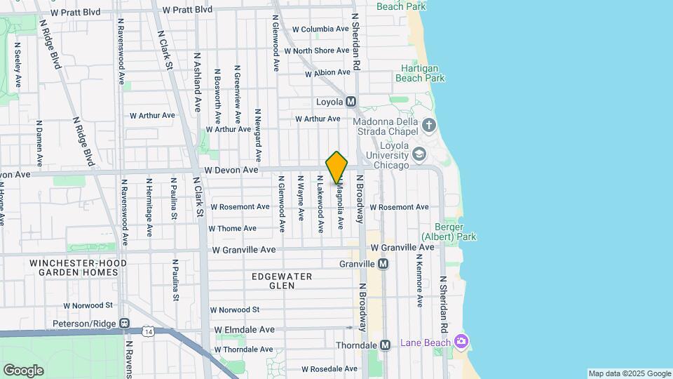 6334 N Magnolia Ave, Unit 2W Map and Location Details