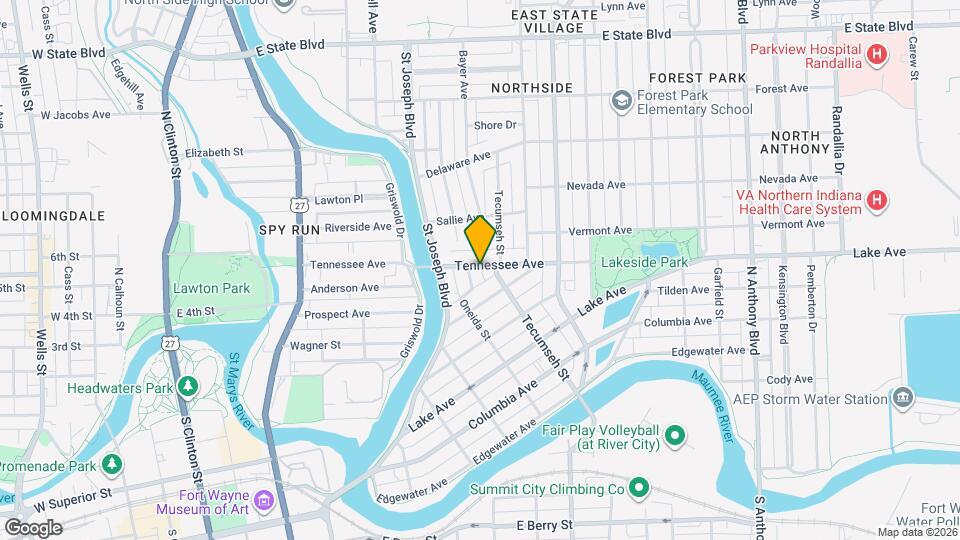 1014 Tennessee Ave Map and Location Details