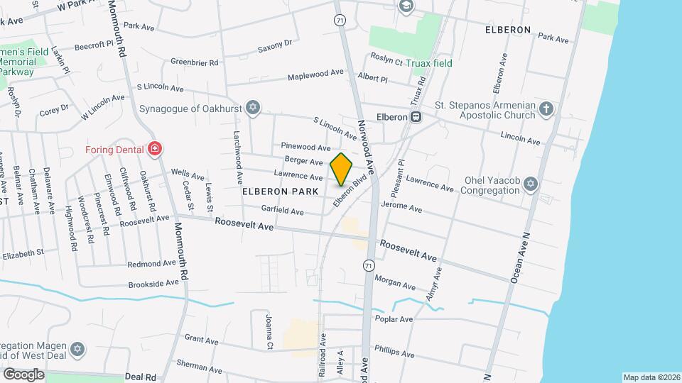 219 Elberon Blvd Map and Location Details