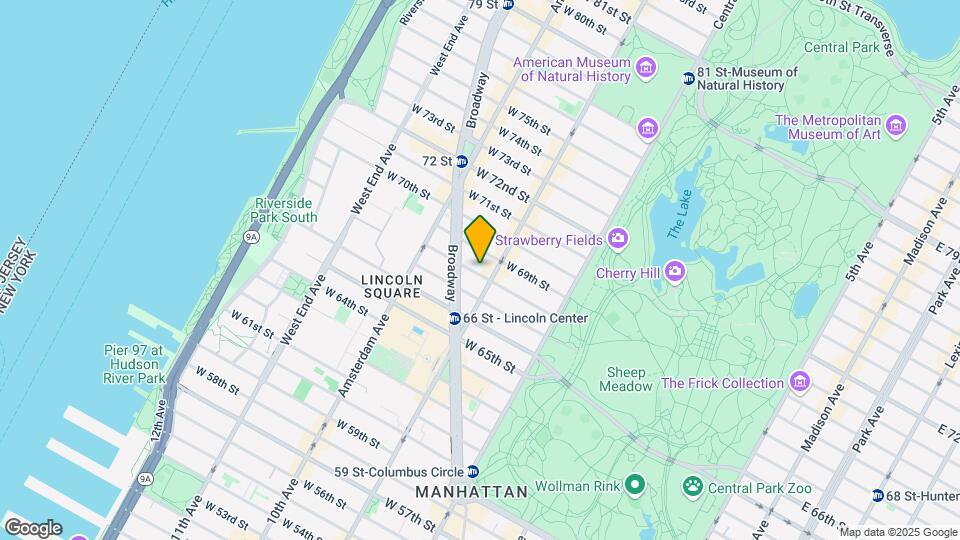 107 W 68th St Map and Location Details