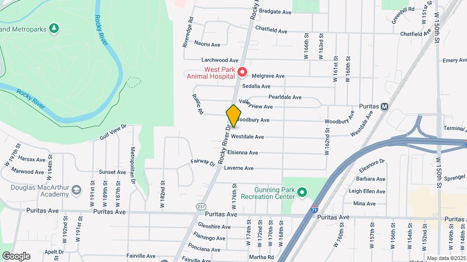 4245 Rocky River Dr Map and Location Details