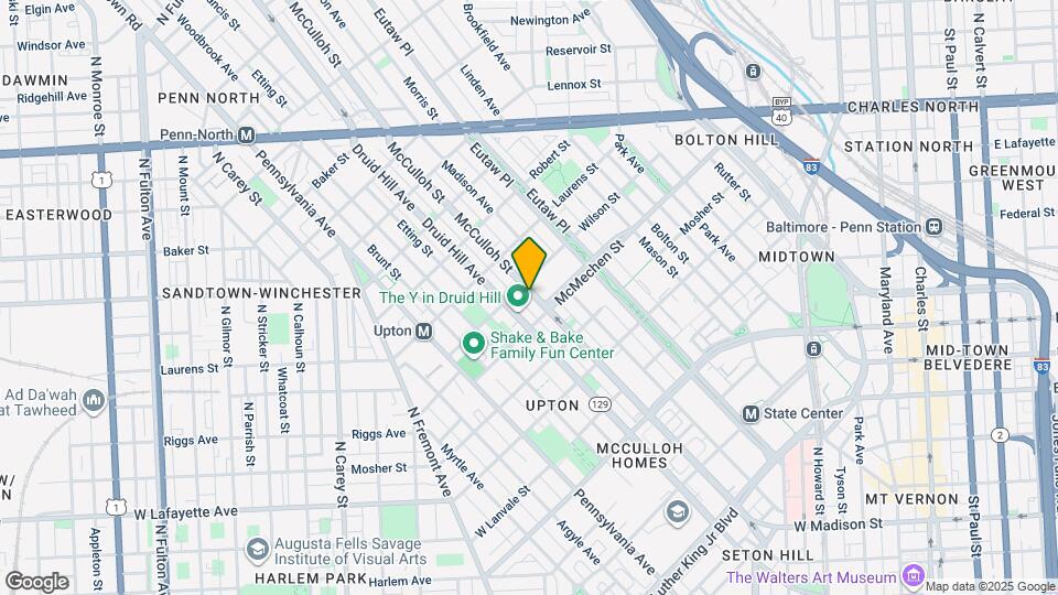 1620 McCulloh St Map and Location Details