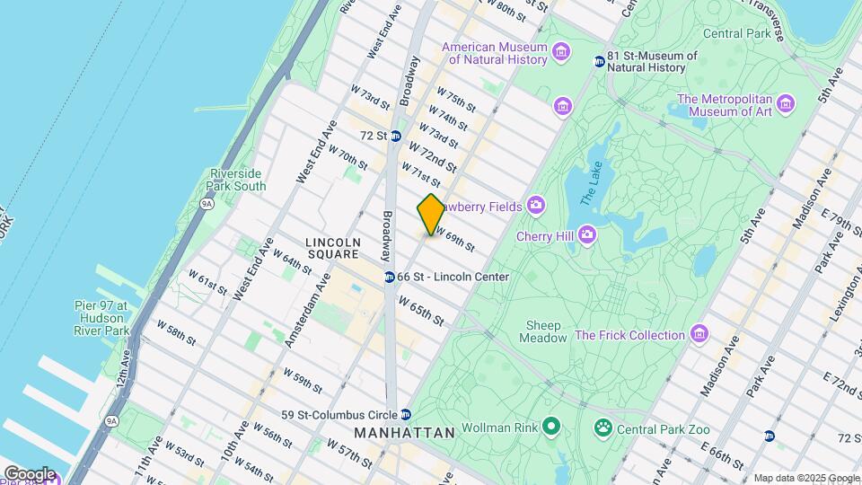 75 W 68th St Map and Location Details