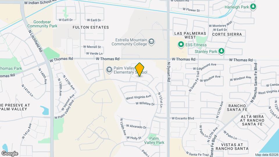 13278 W Roanoke Ave Map and Location Details