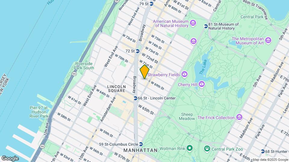 110 W 69th St Map and Location Details