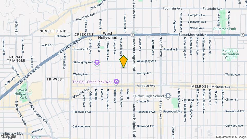 816 N La Jolla Ave Map and Location Details