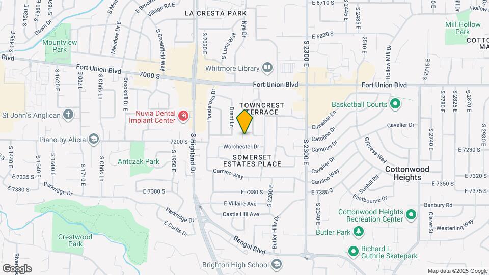 7187 S Villandrie Ln Map and Location Details