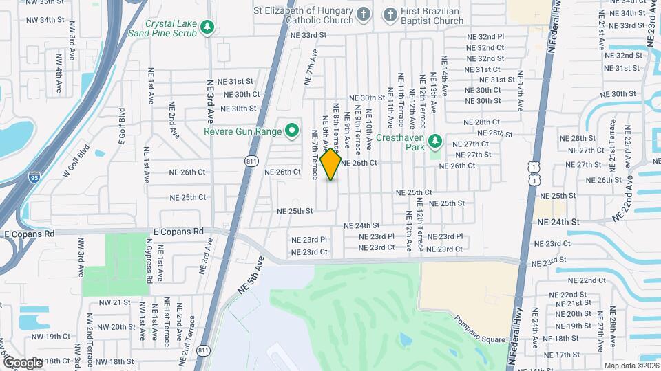 2600 NE 8th Ave Map and Location Details