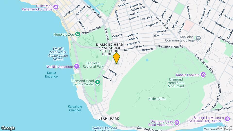 Diamond Head Leilani Mapa y Detalles de la Ubicación