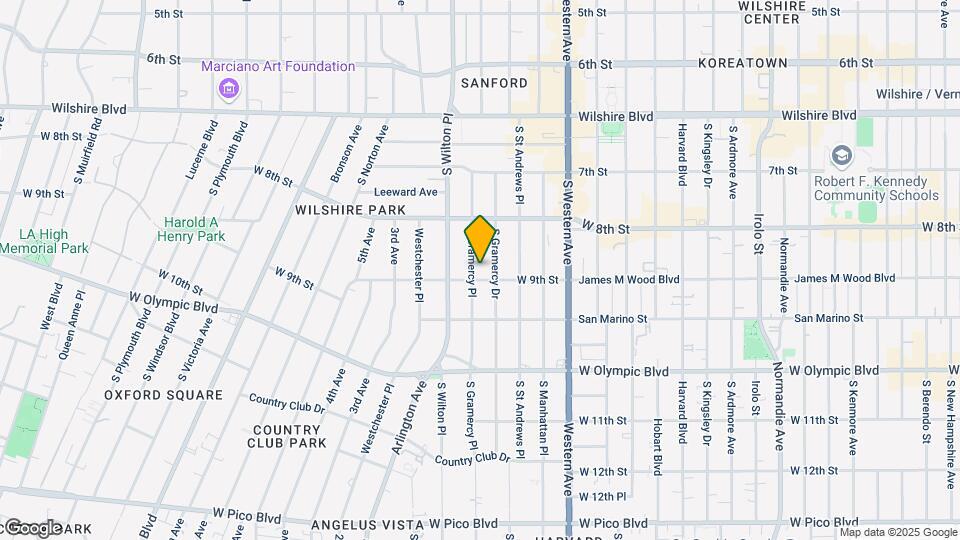862 S Gramercy Pl Map and Location Details
