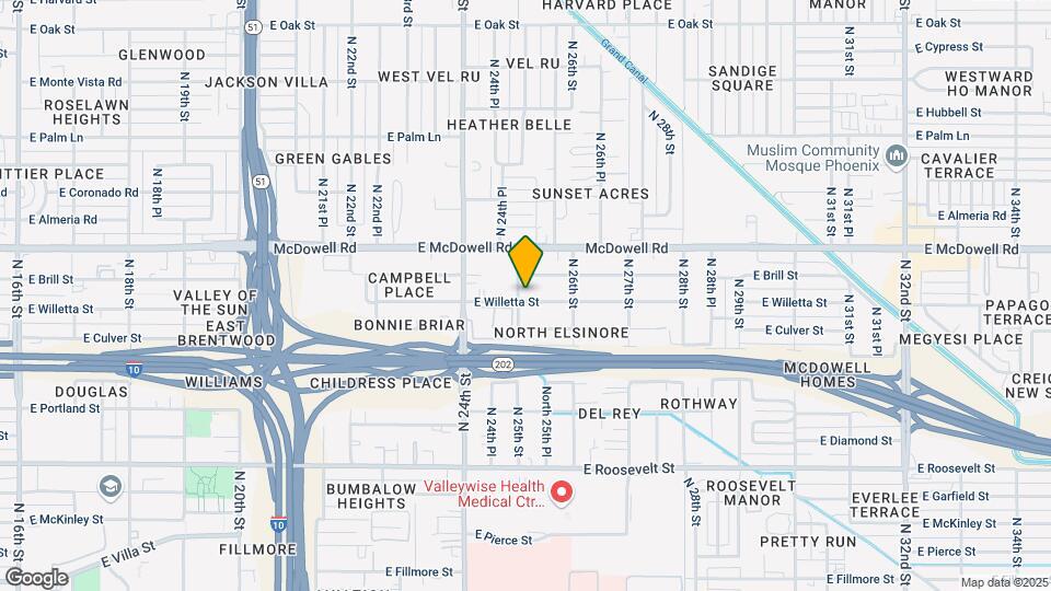 2502 E Willetta St Map and Location Details