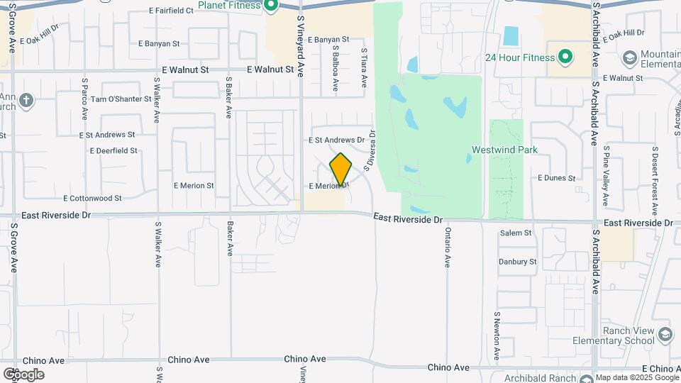 1934 E Merion Dr Map and Location Details