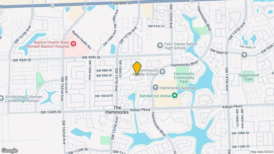 9953 SW 154th Ct Map and Location Details