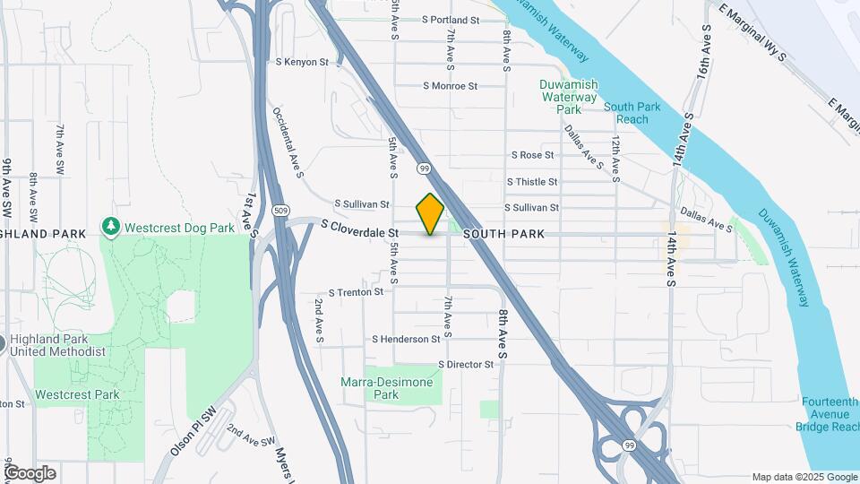 539 S Cloverdale St Map and Location Details