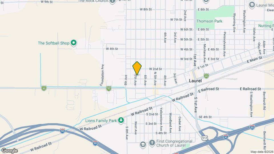 619 W 1st St Map and Location Details