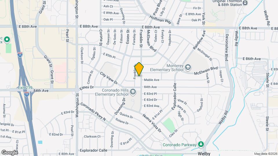 8471 Franklin St Map and Location Details
